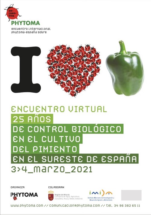 Un encuentro virtual celebrará los ‘25 años de control biológico en el cultivo del pimiento en el sureste de España’