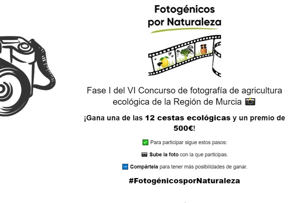 Vuelve 'Fotogénicos por Naturaleza', la VI edición del concurso de fotografía de agricultura ecológica de la Región de Murcia